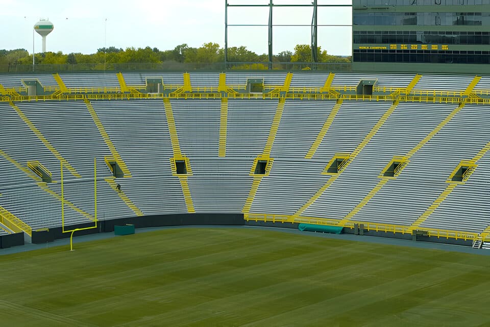 Lambeau field of national football league in green bay wisconsin