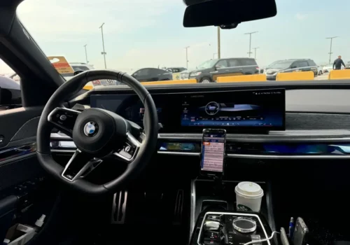 Interior of Black BMW Car