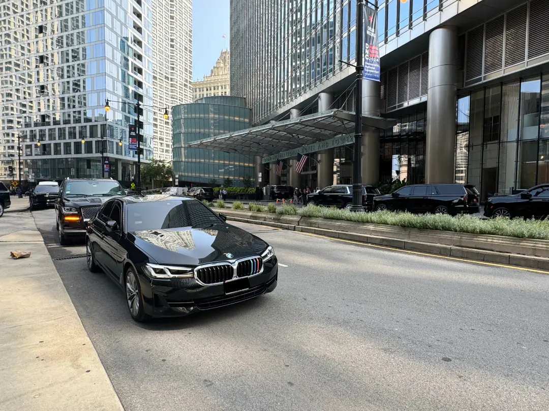 Luxury BMW Car On Road