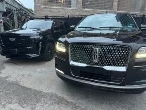 Two Black SUVS