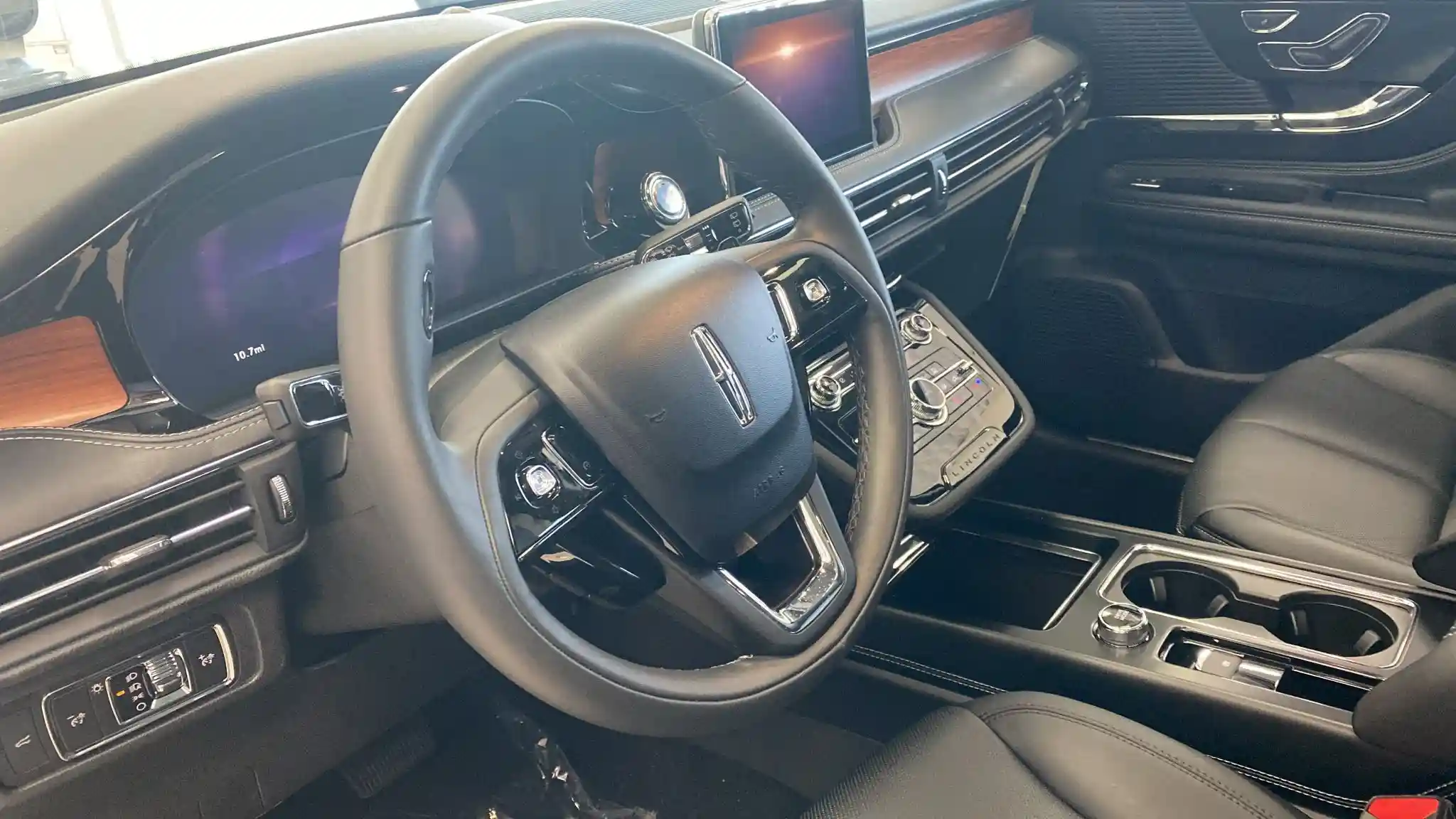 Lincoln car interior view