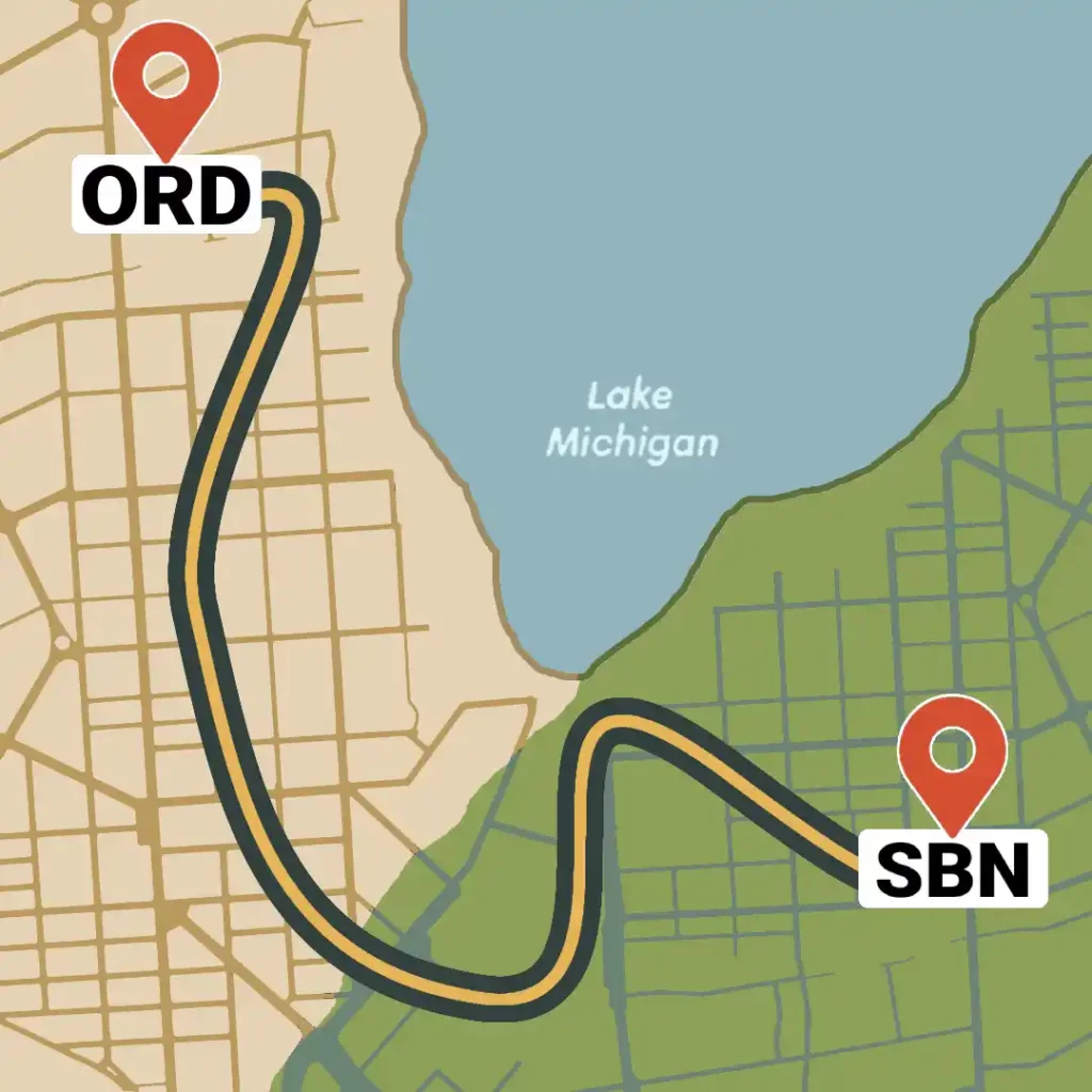 Chauffeur Service SBN to ORD Airport