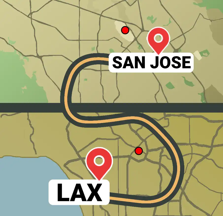 LAX Airport to San Jose