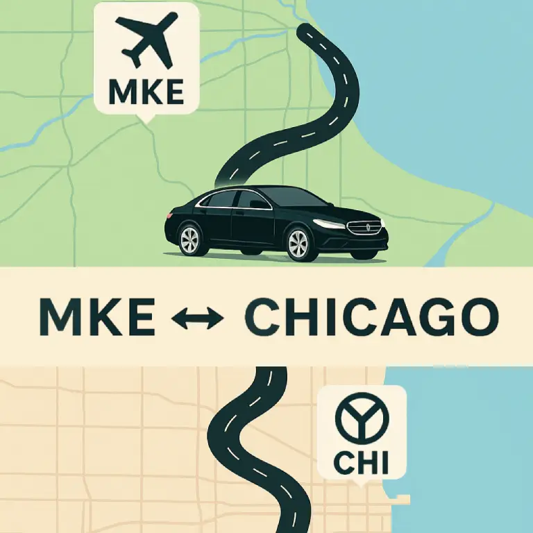MKE Airport to Downtown Chicago
