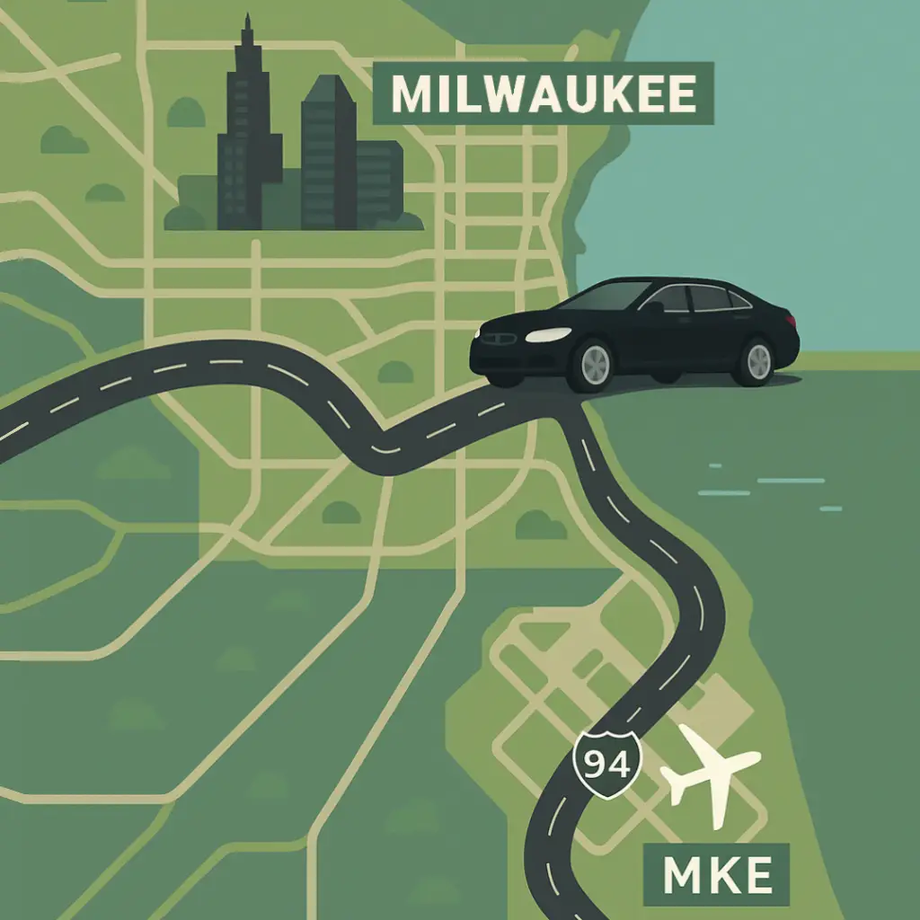 MKE Airport to Downtown Milwaukee