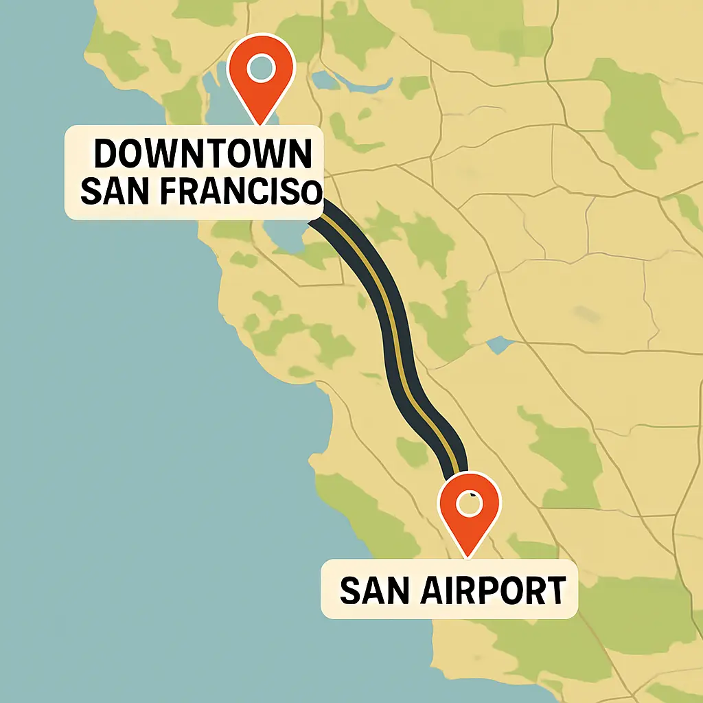SAN Airport to Downtown San Francisco