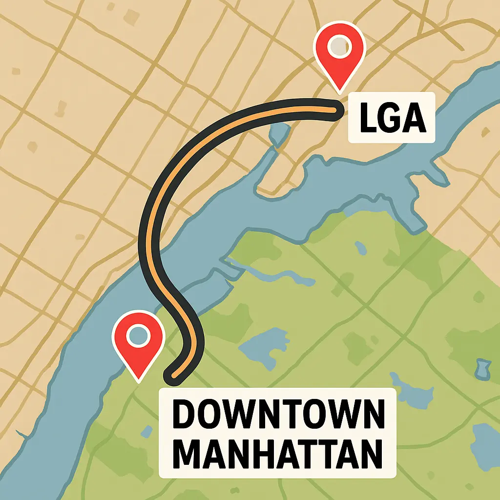 LGA Airport to Downtown Manhattan