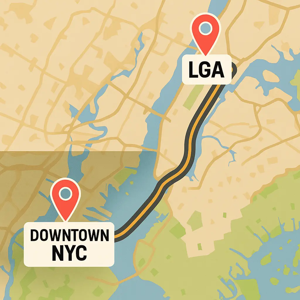 LGA Airport to Downtown NYC