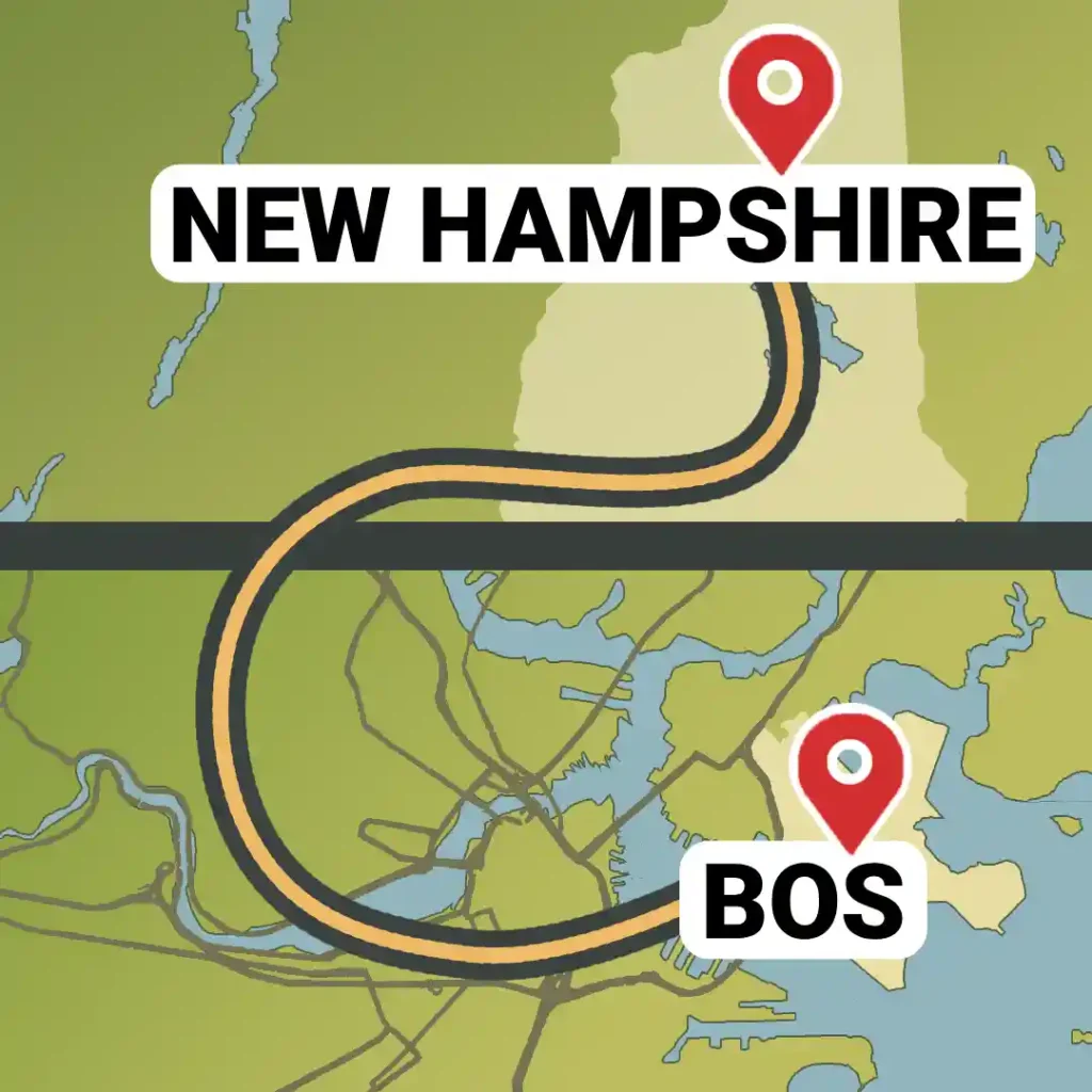 BOS Airport to New Hampshire