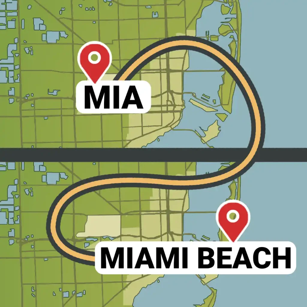 MIA to Miami Beach