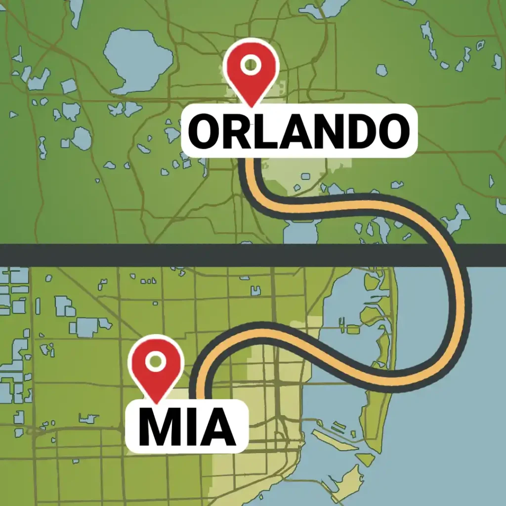 MIA to Downtown Orlando