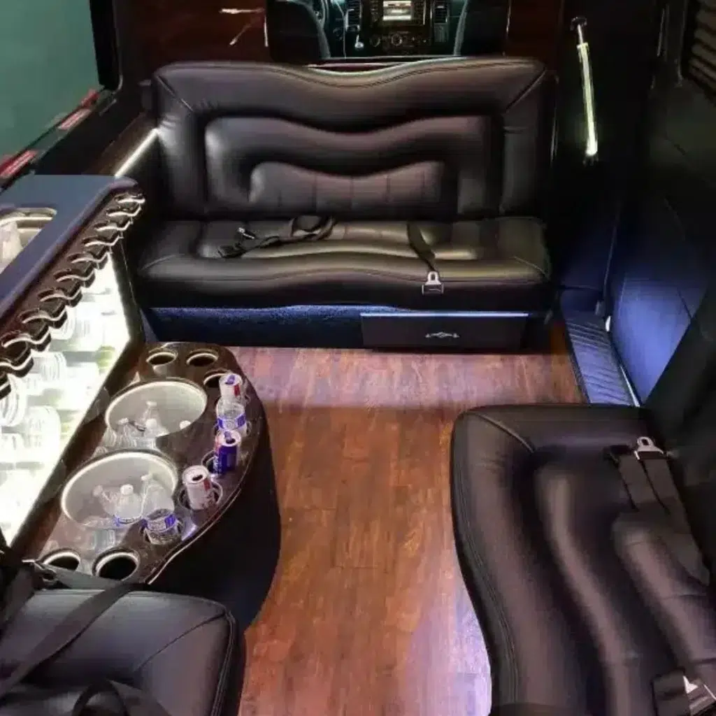 Luxury party bus interior