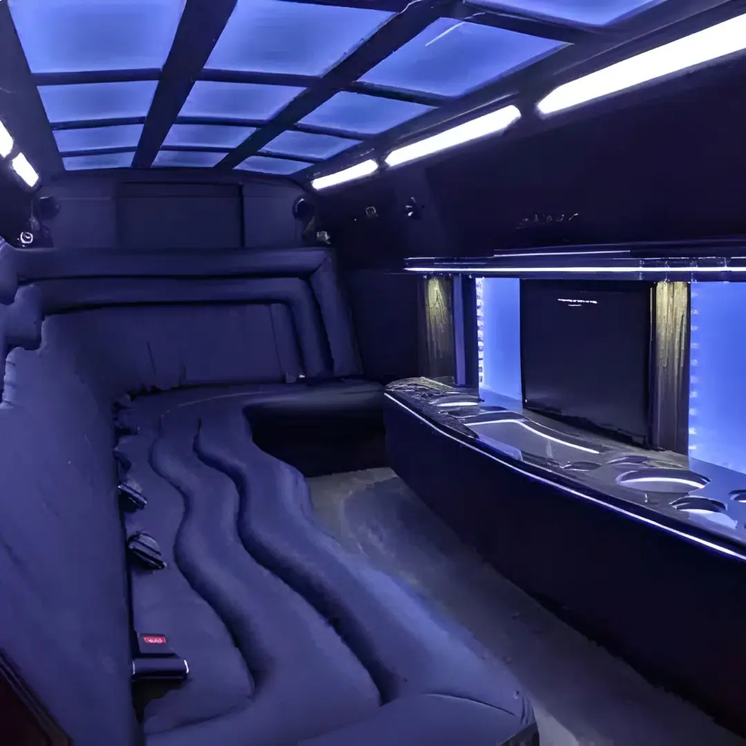 Luxury party bus interior