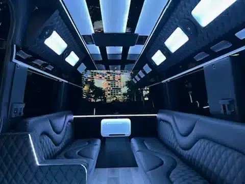 lavish party bus interior