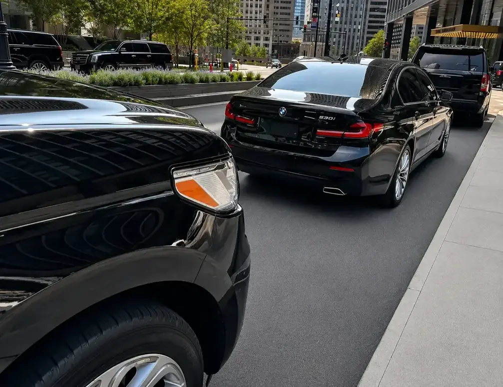 Premium black car chauffeur service