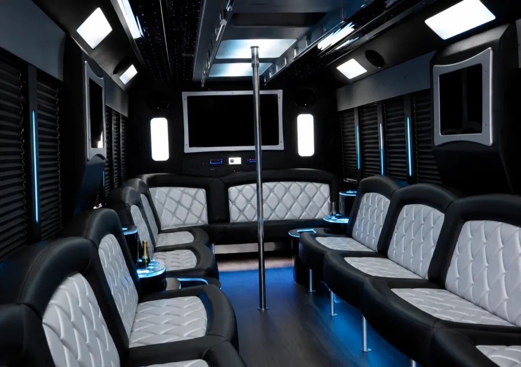 Futuristic Luxury Party Limo Interior