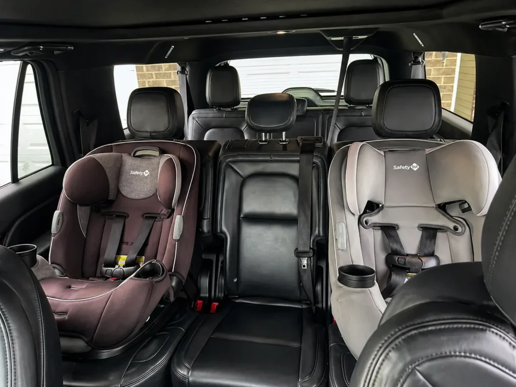 SUV interior with child seats